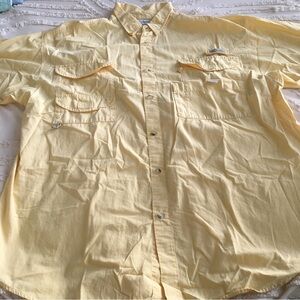 Columbia Men's Yellow Mesh Shirt M